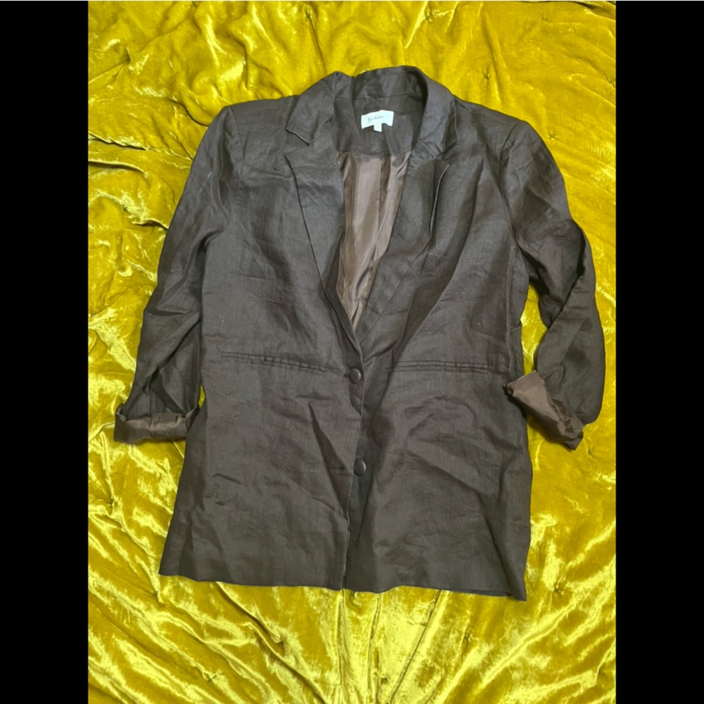 Beautiful brown oversized linen blazer size medium